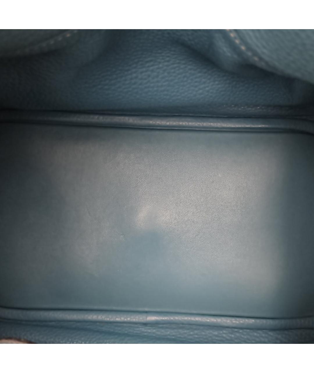 HERMES Синяя кожаная сумка через плечо, фото 8