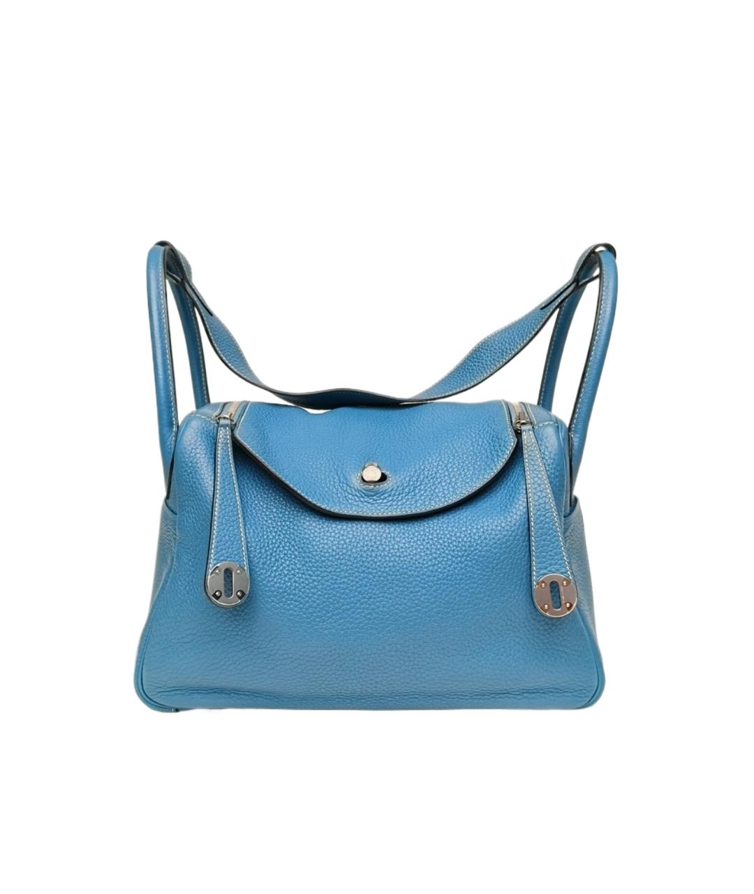 HERMES Синяя кожаная сумка через плечо, фото 1