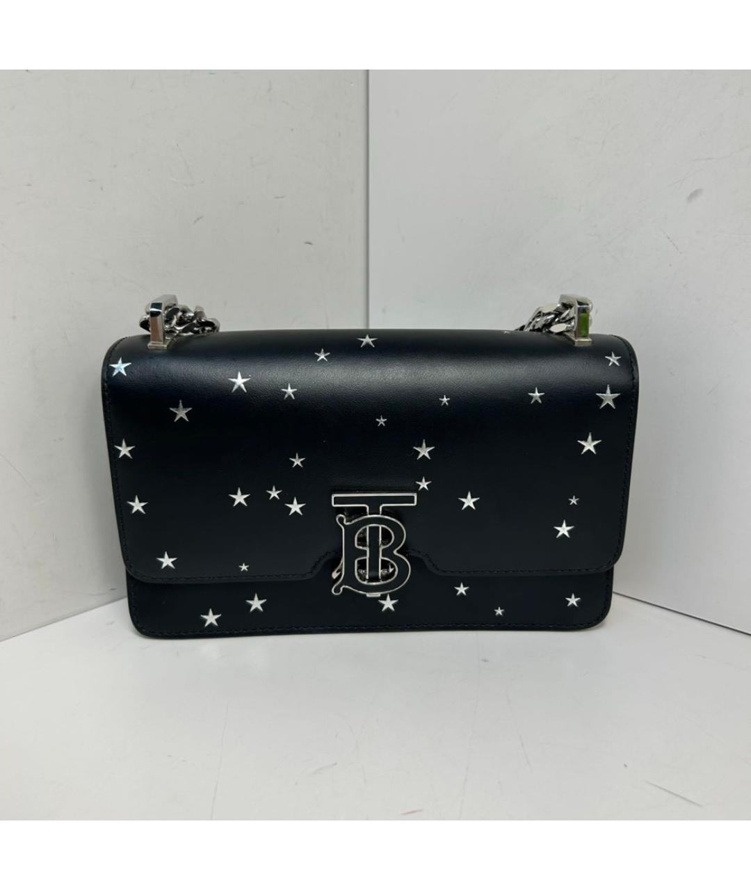 BURBERRY Черная кожаная сумка через плечо, фото 9