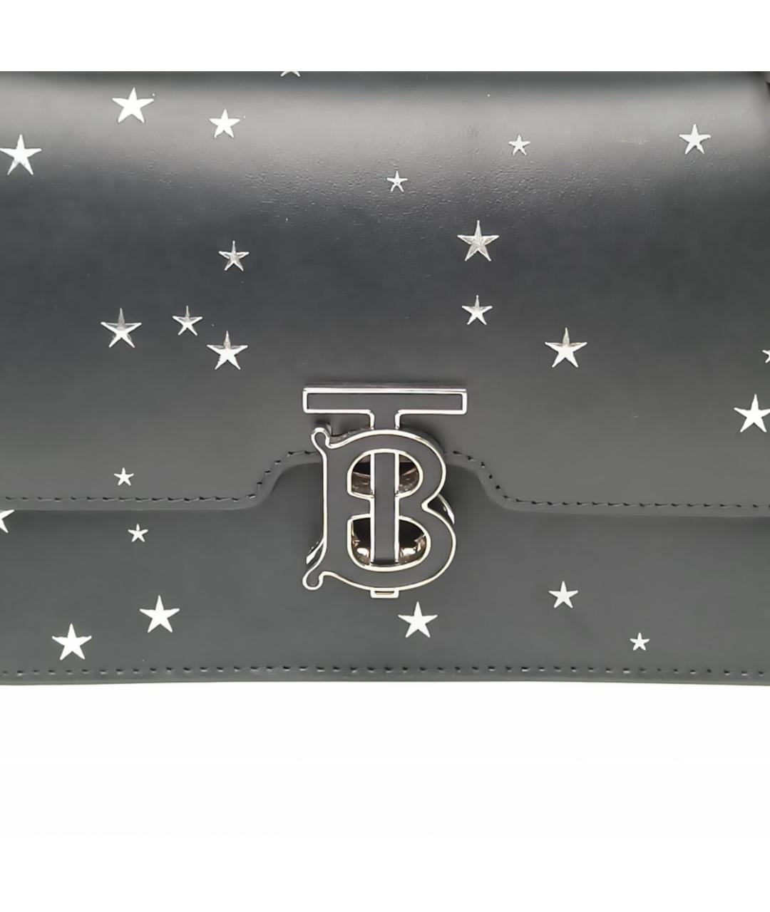 BURBERRY Черная кожаная сумка через плечо, фото 7