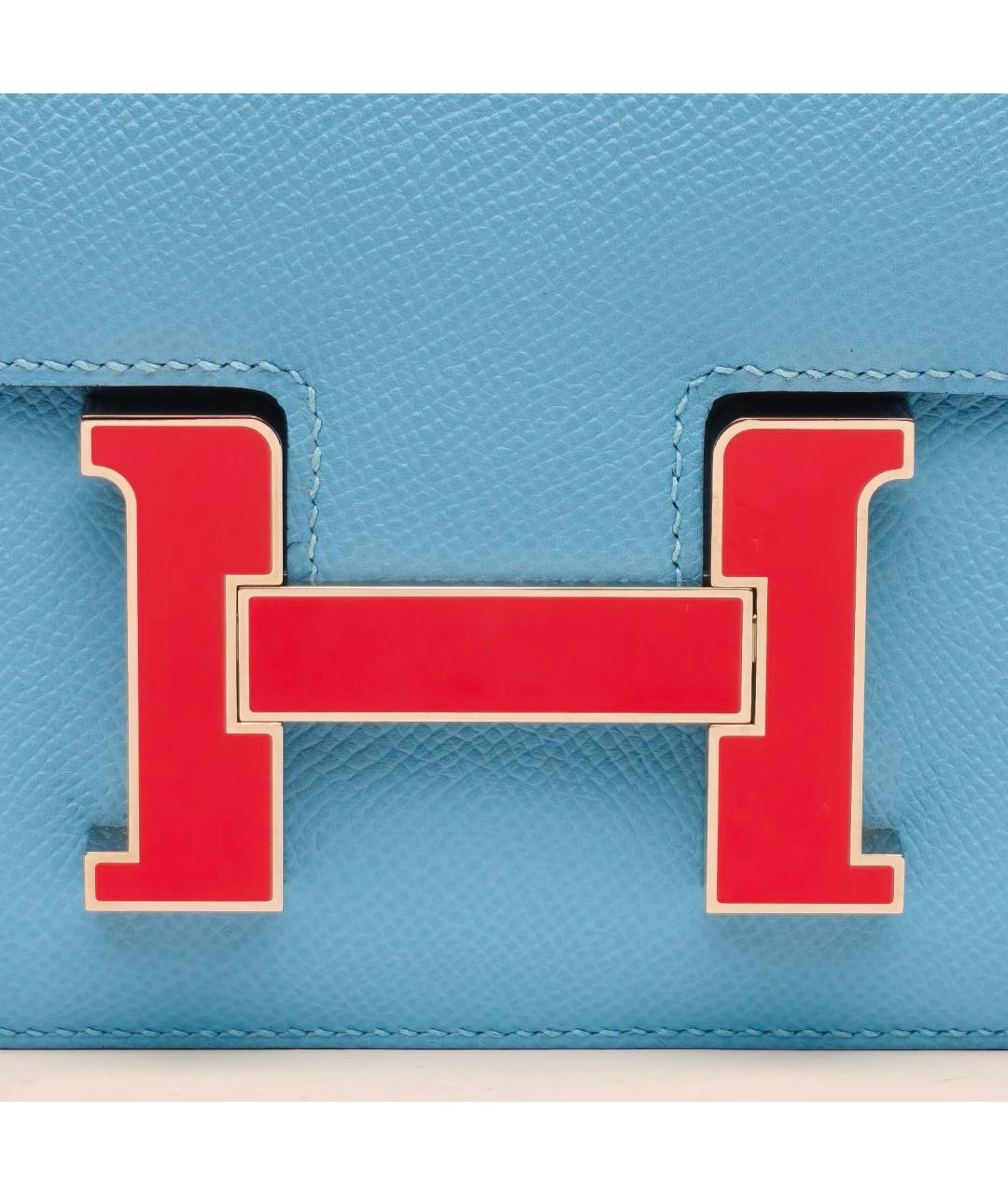 HERMES Синяя кожаная сумка через плечо, фото 7