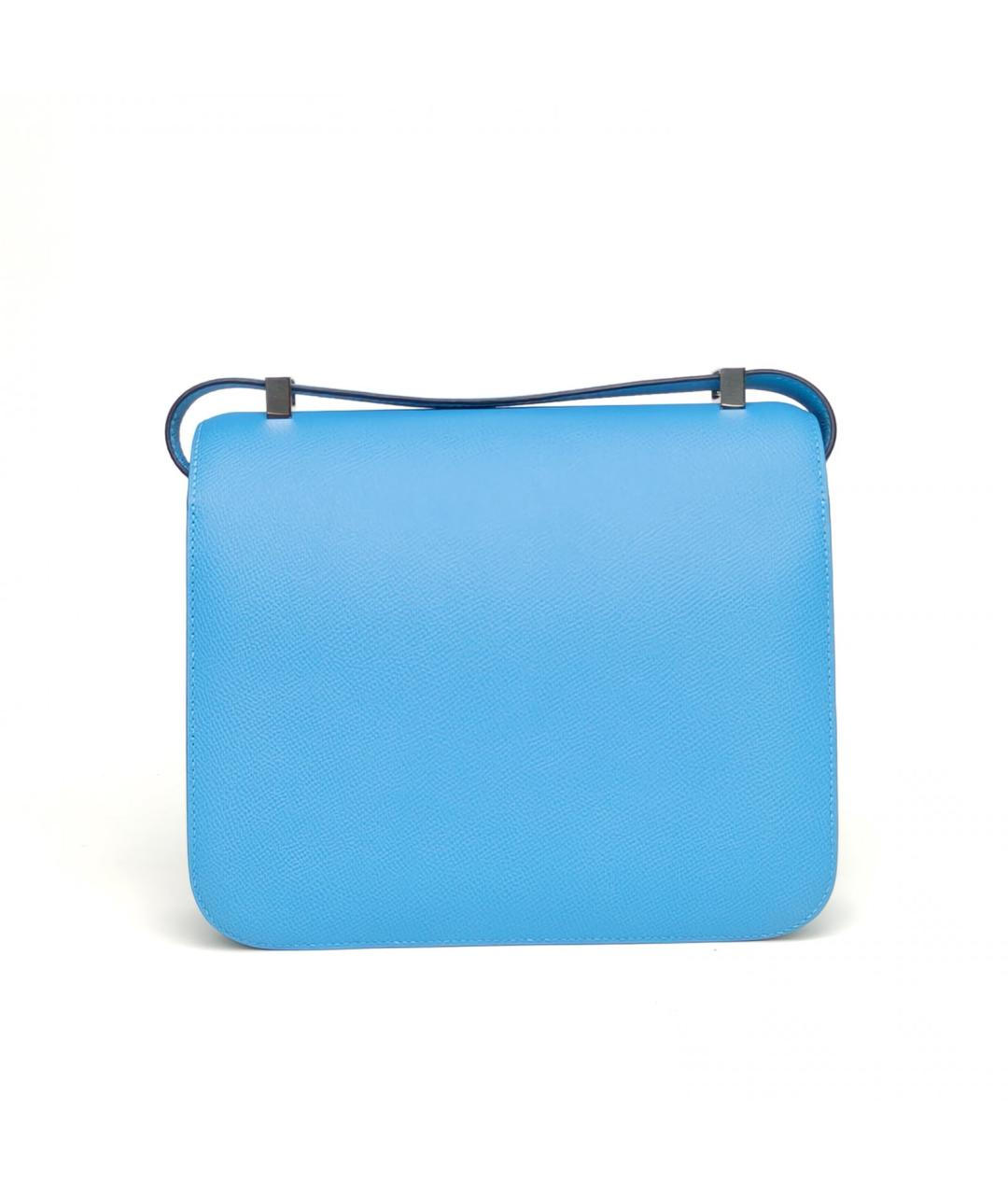 HERMES Синяя кожаная сумка через плечо, фото 4