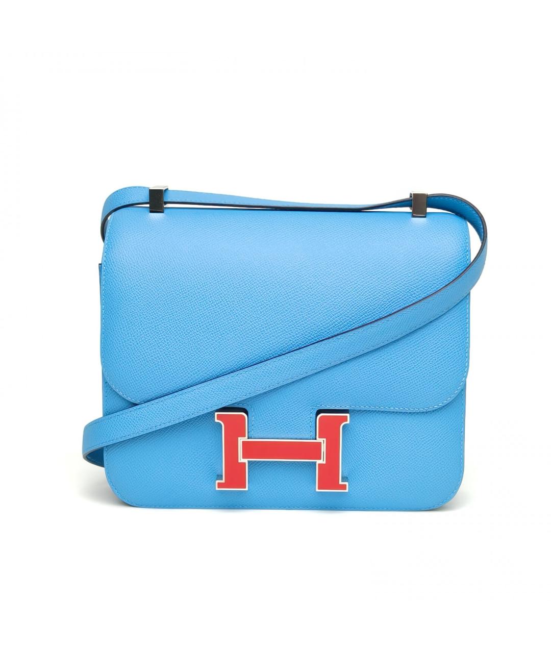 HERMES Синяя кожаная сумка через плечо, фото 2
