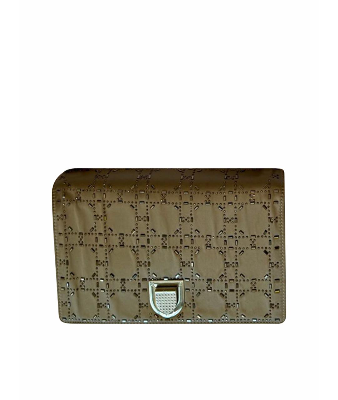 CHRISTIAN DIOR Серая шелковая сумка через плечо, фото 1