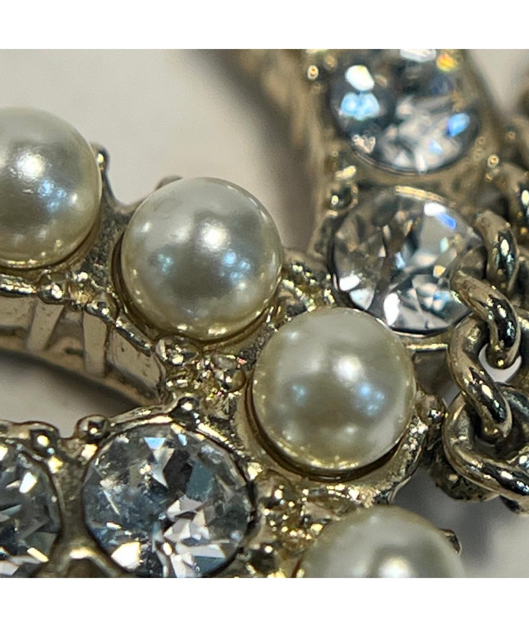 CHANEL Золотые металлические серьги, фото 9