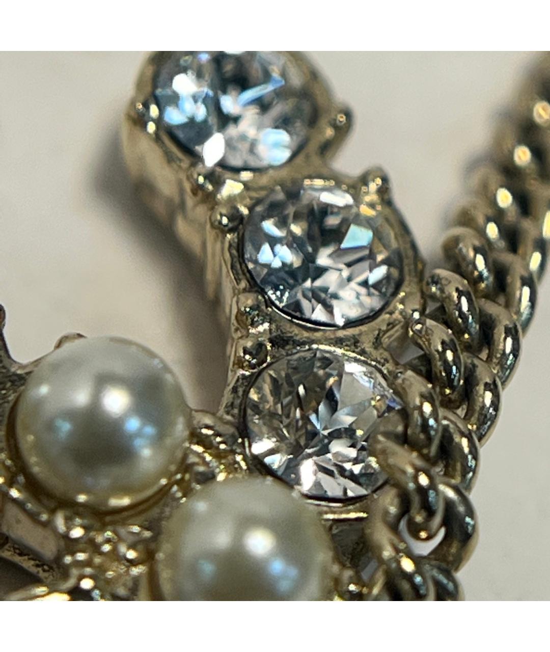 CHANEL Золотые металлические серьги, фото 8