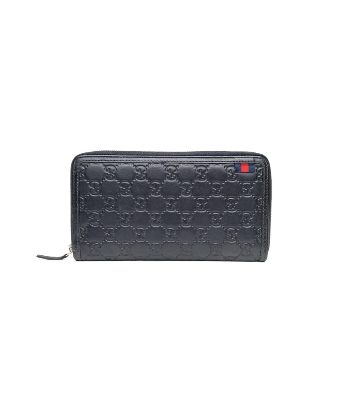 GUCCI Темно-синий кожаный кошелек, фото 1