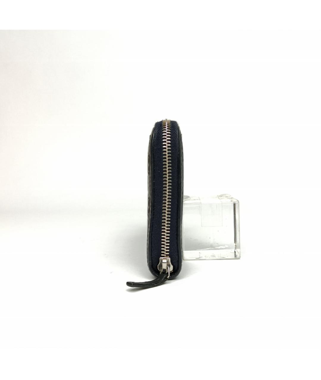 GUCCI Темно-синий кожаный кошелек, фото 5