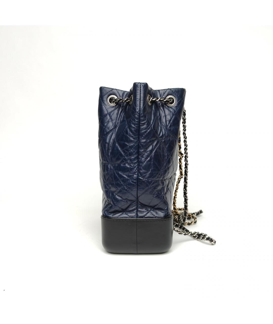 CHANEL Темно-синяя кожаная сумка через плечо, фото 3