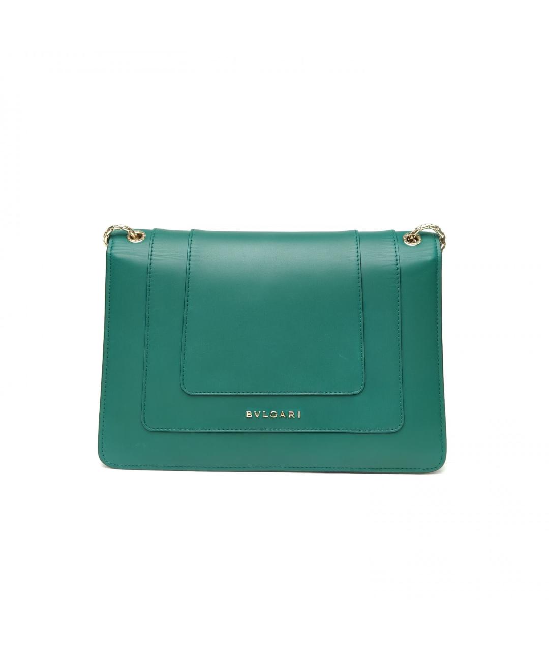 BVLGARI Зеленая кожаная сумка через плечо, фото 4