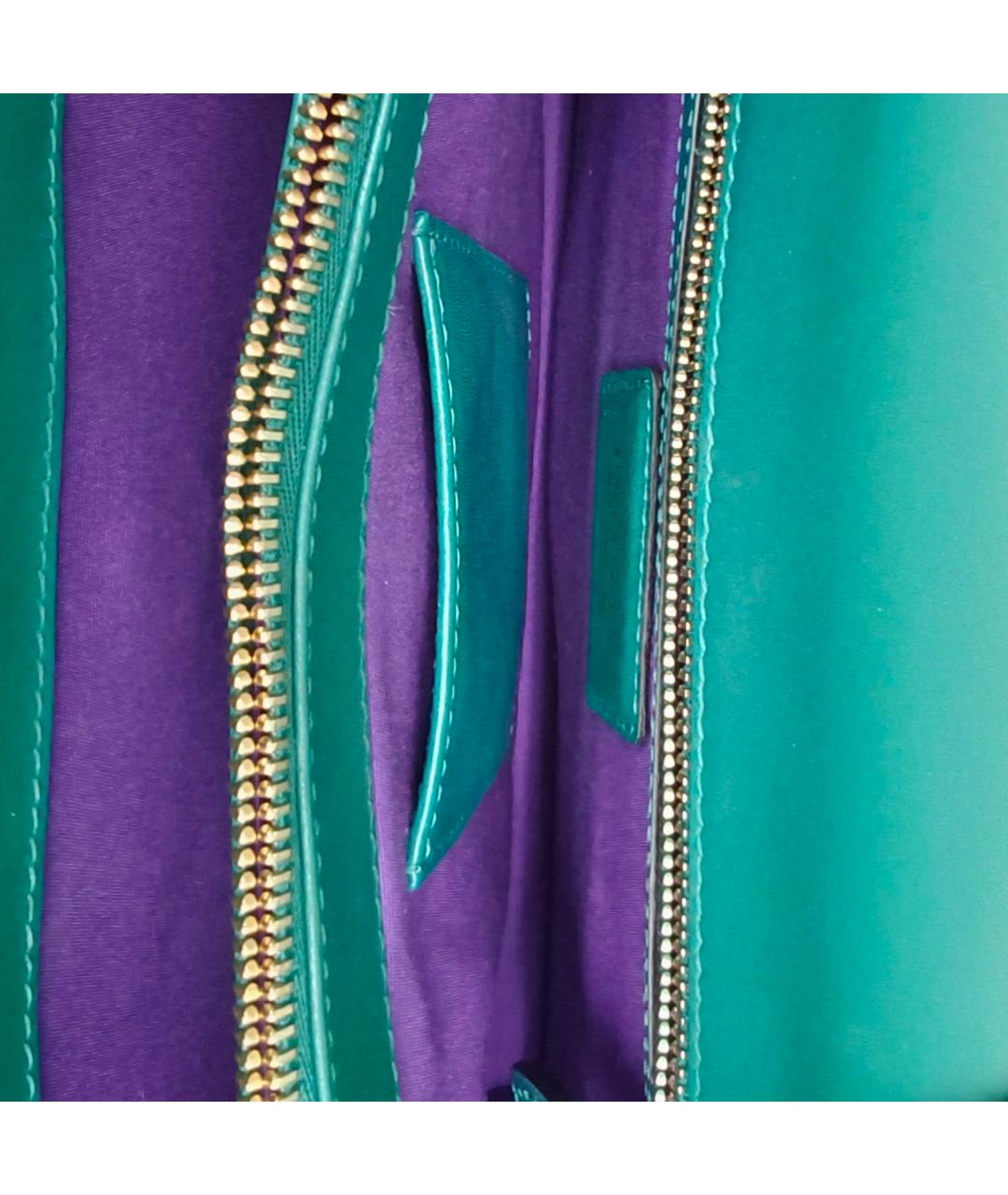 BVLGARI Зеленая кожаная сумка через плечо, фото 8