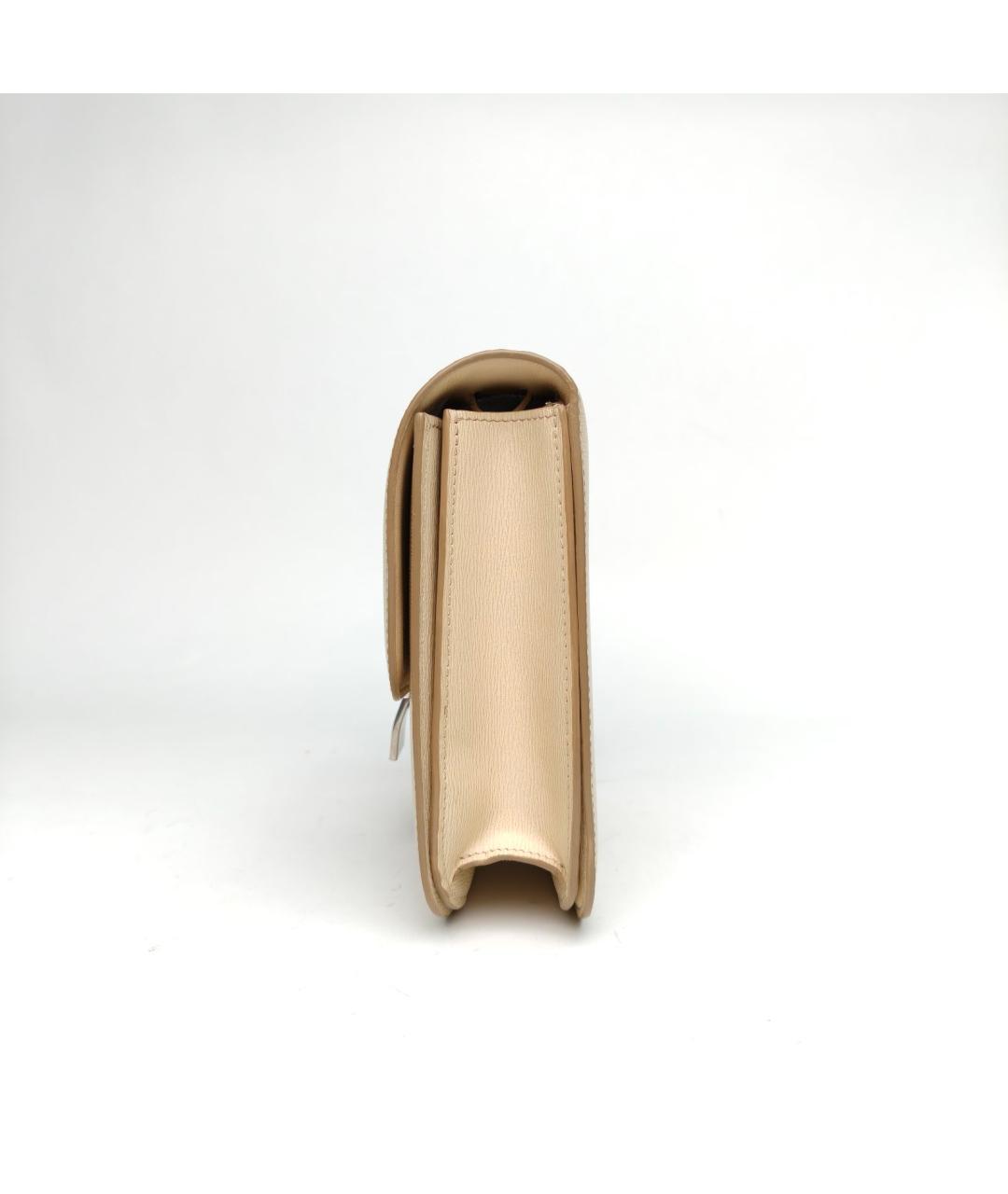 CELINE Бежевая кожаная сумка через плечо, фото 3