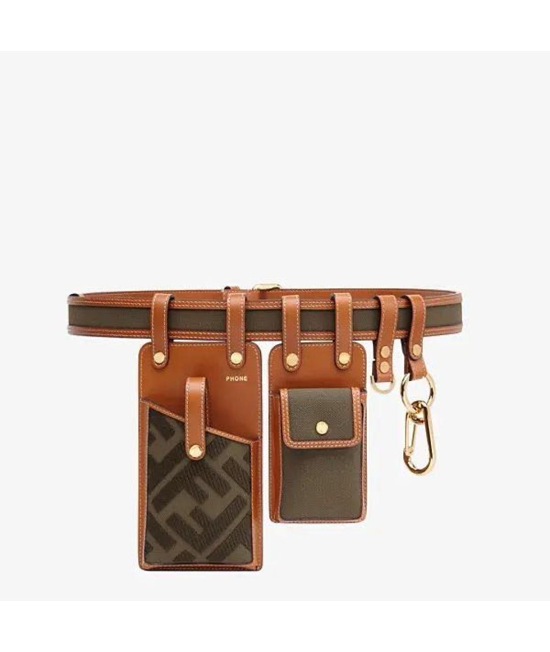 FENDI Коричневый ремень, фото 3