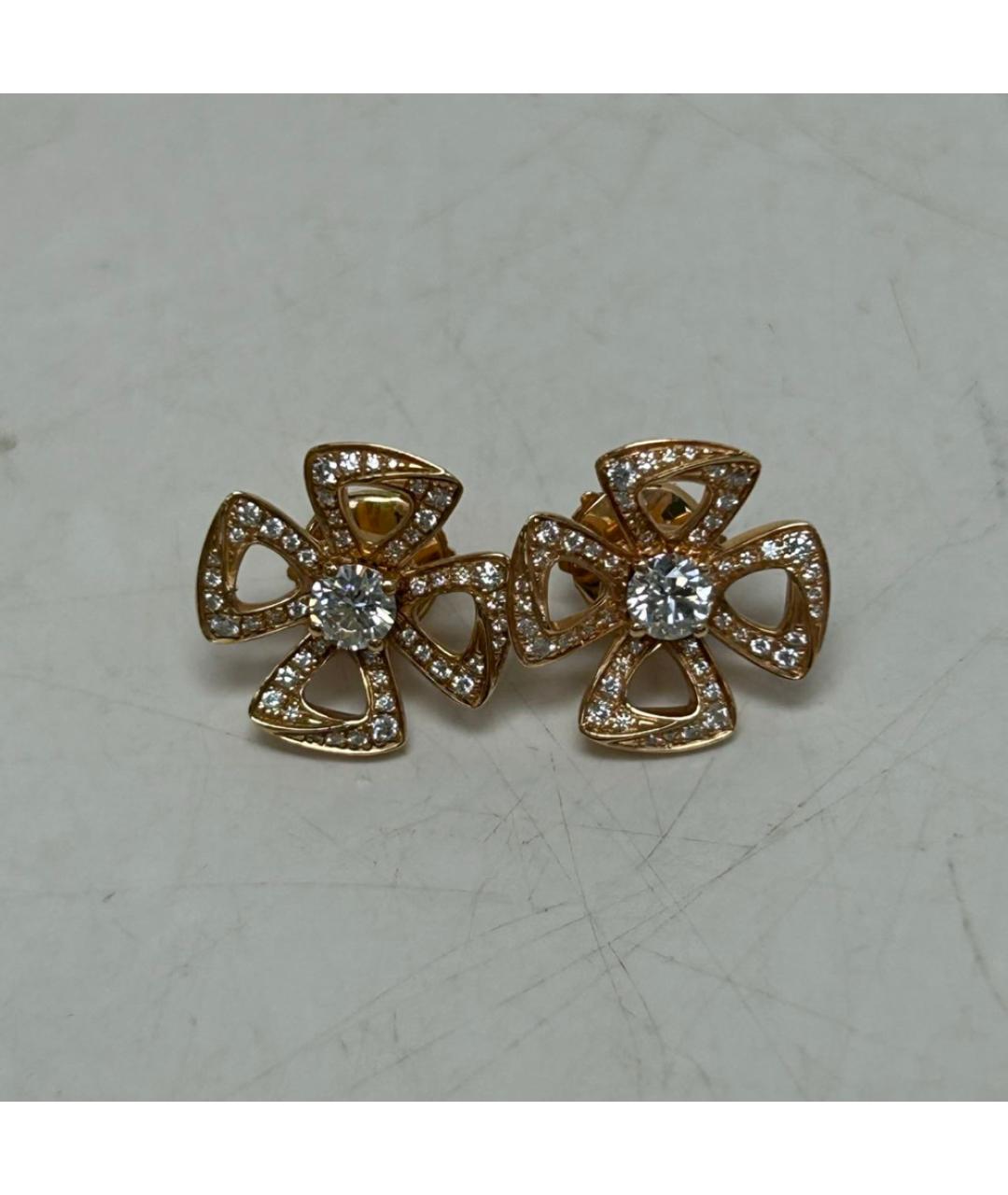 BVLGARI Золотые серьги из розового золота, фото 7