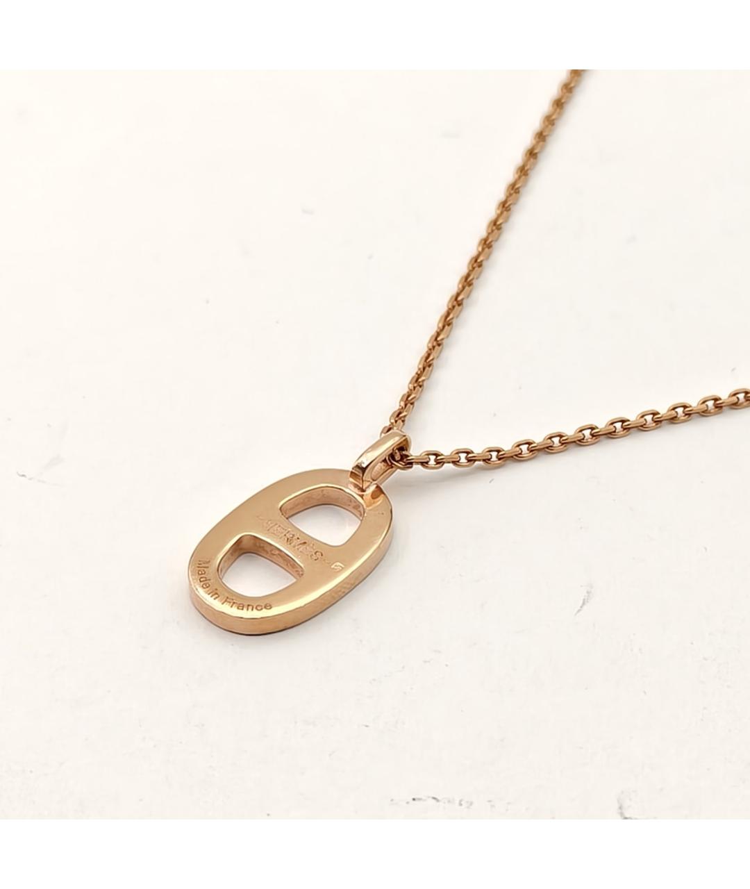 HERMES Золотая металлическая цепочка, фото 5