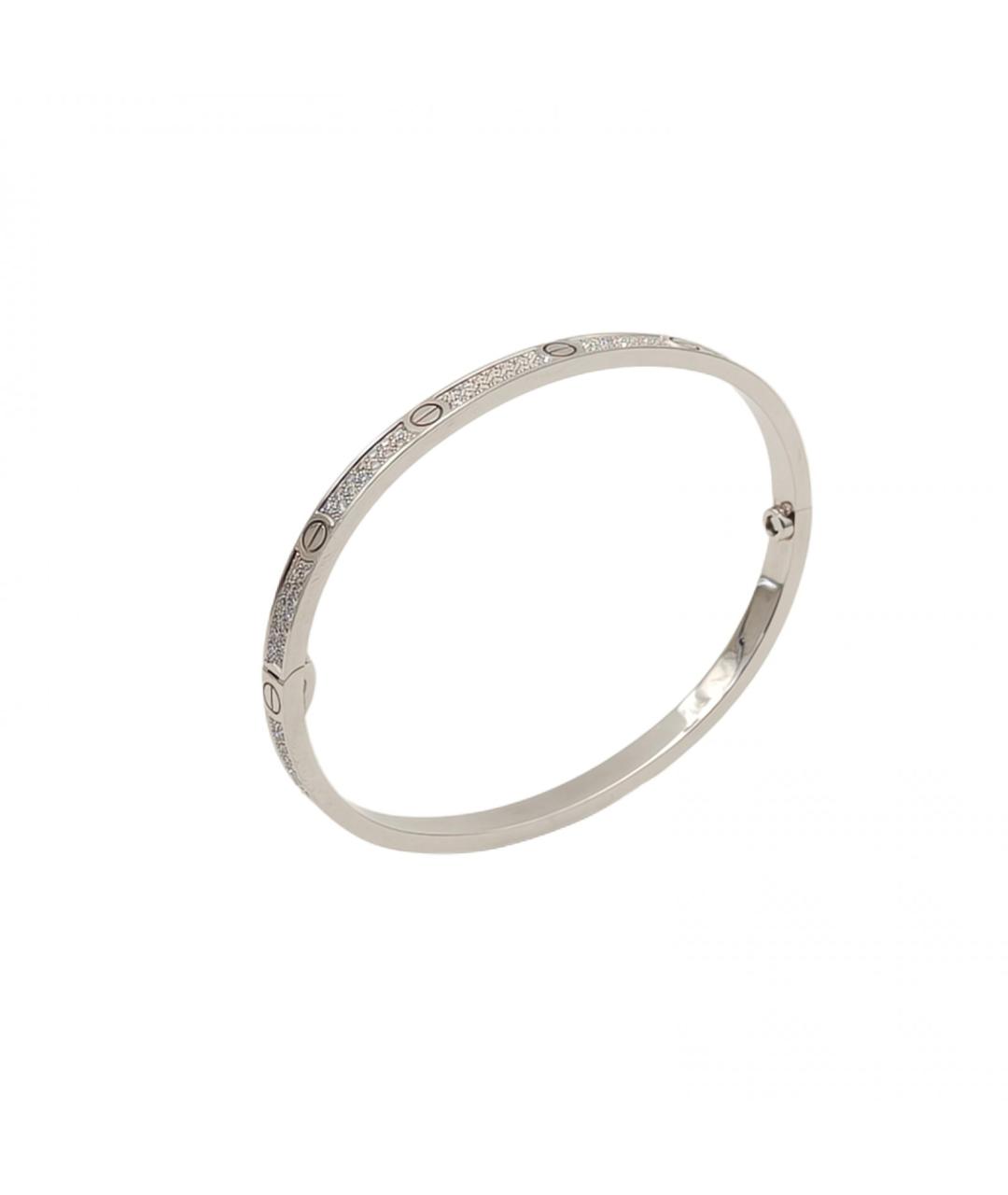 CARTIER Серебрянный браслет из белого золота, фото 2