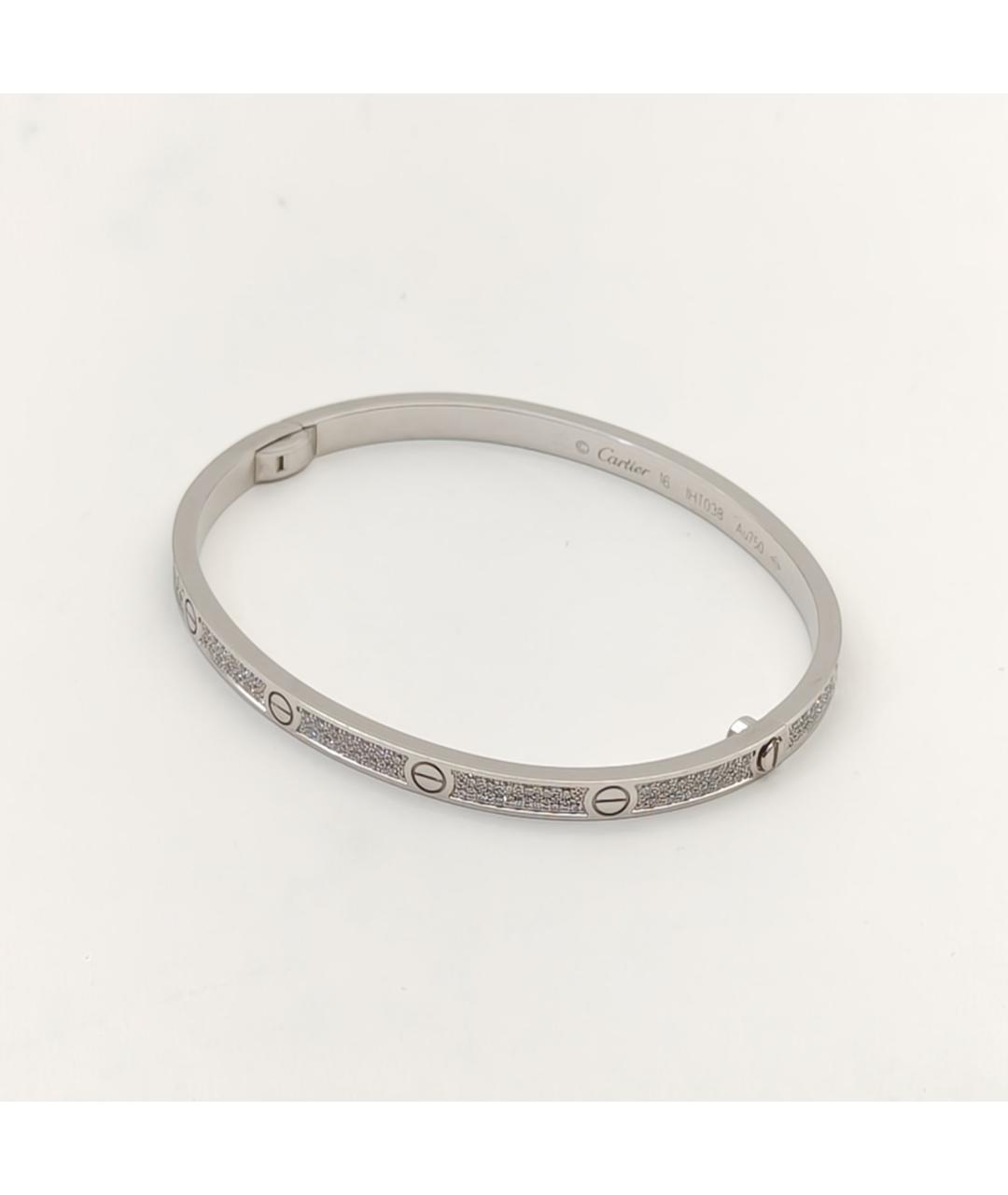 CARTIER Серебрянный браслет из белого золота, фото 4