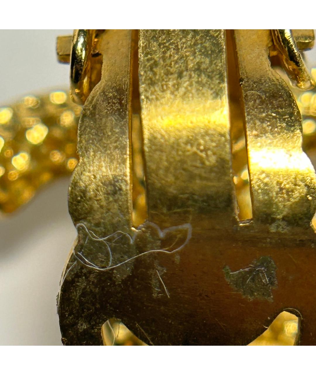 CHANEL Золотые металлические серьги, фото 7