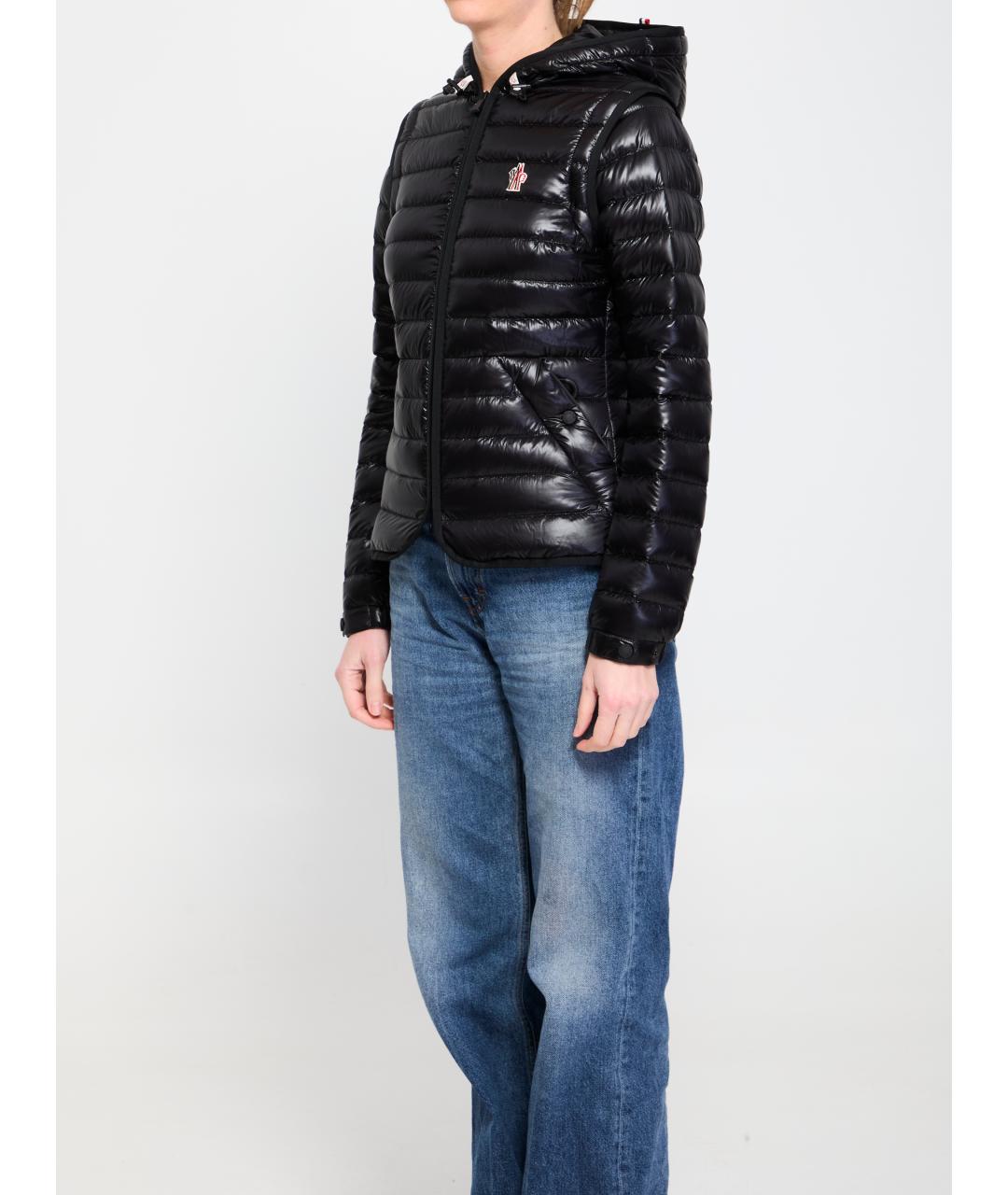 MONCLER GRENOBLE Черный полиамидовый пуховик, фото 3