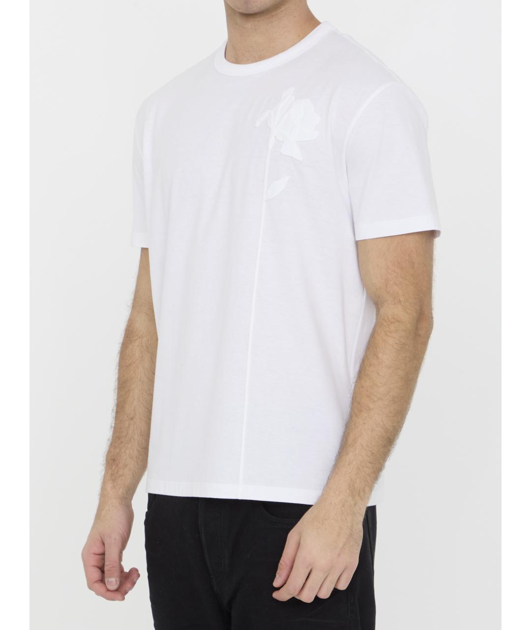 VALENTINO Белая хлопковая футболка, фото 2