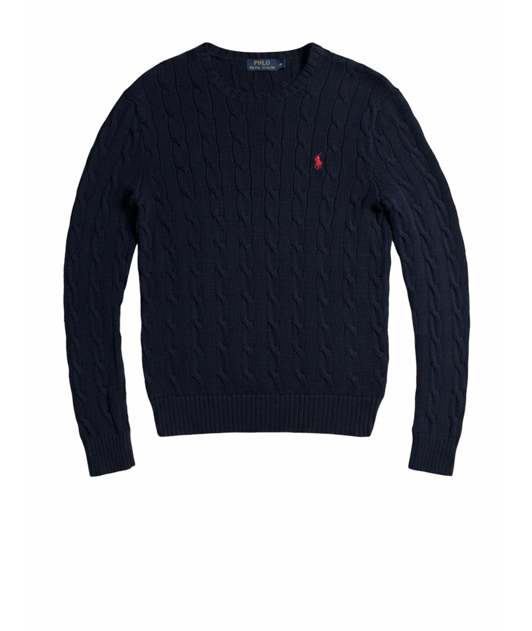 POLO RALPH LAUREN Темно-синий хлопковый джемпер / свитер, фото 1