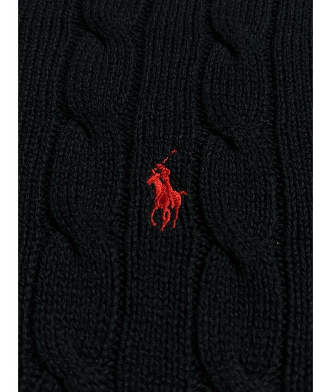 POLO RALPH LAUREN Темно-синий хлопковый джемпер / свитер, фото 4