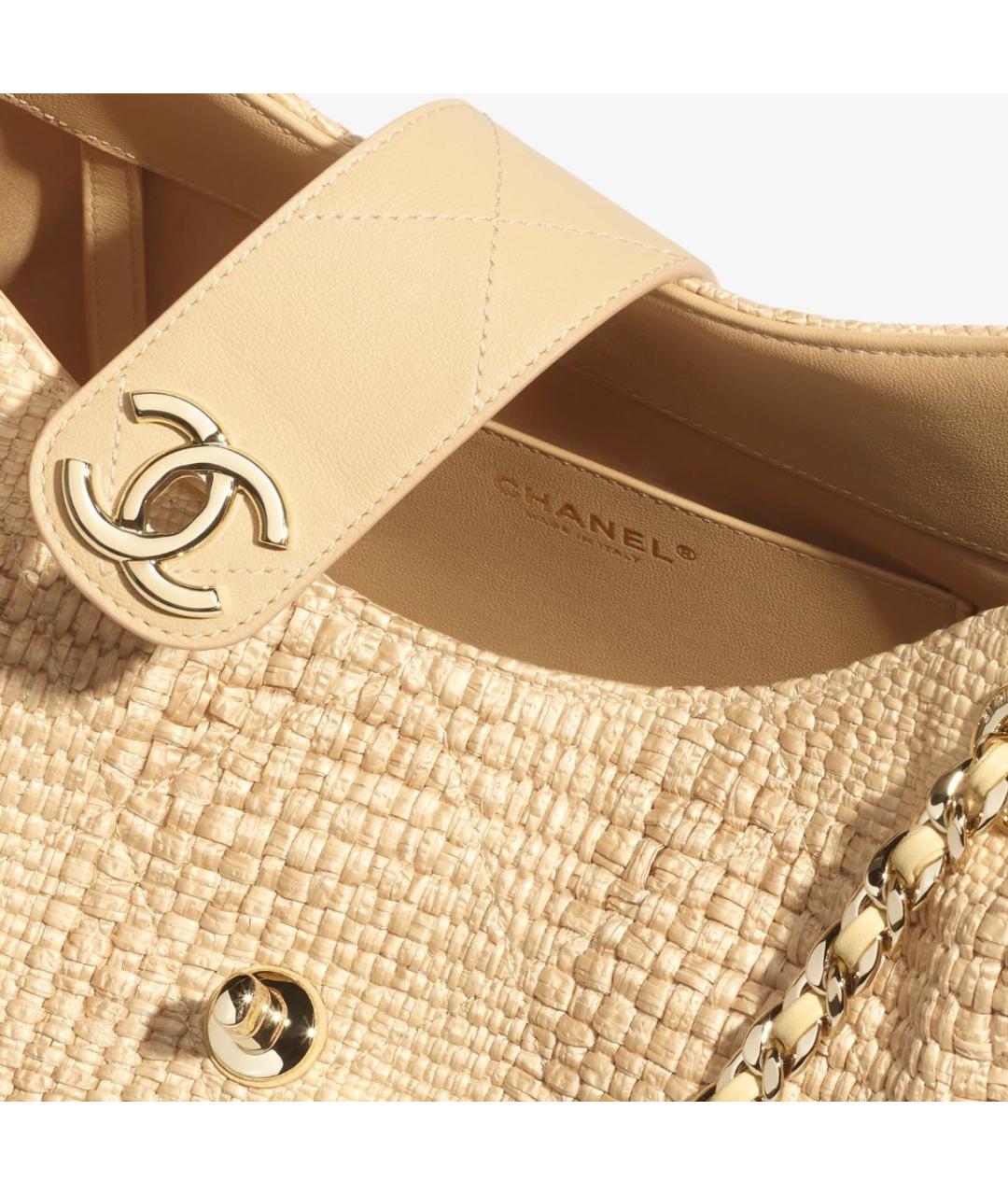 CHANEL Бежевая сумка через плечо, фото 5