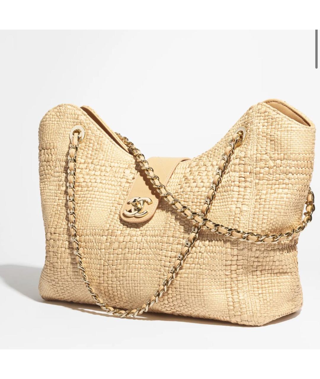 CHANEL Бежевая сумка через плечо, фото 2