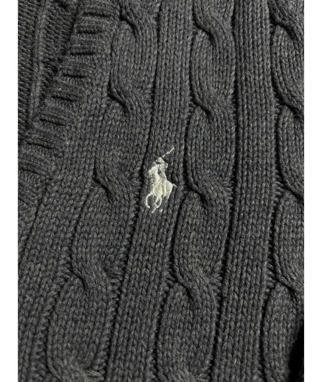 POLO RALPH LAUREN Антрацитовый хлопковый джемпер / свитер, фото 4