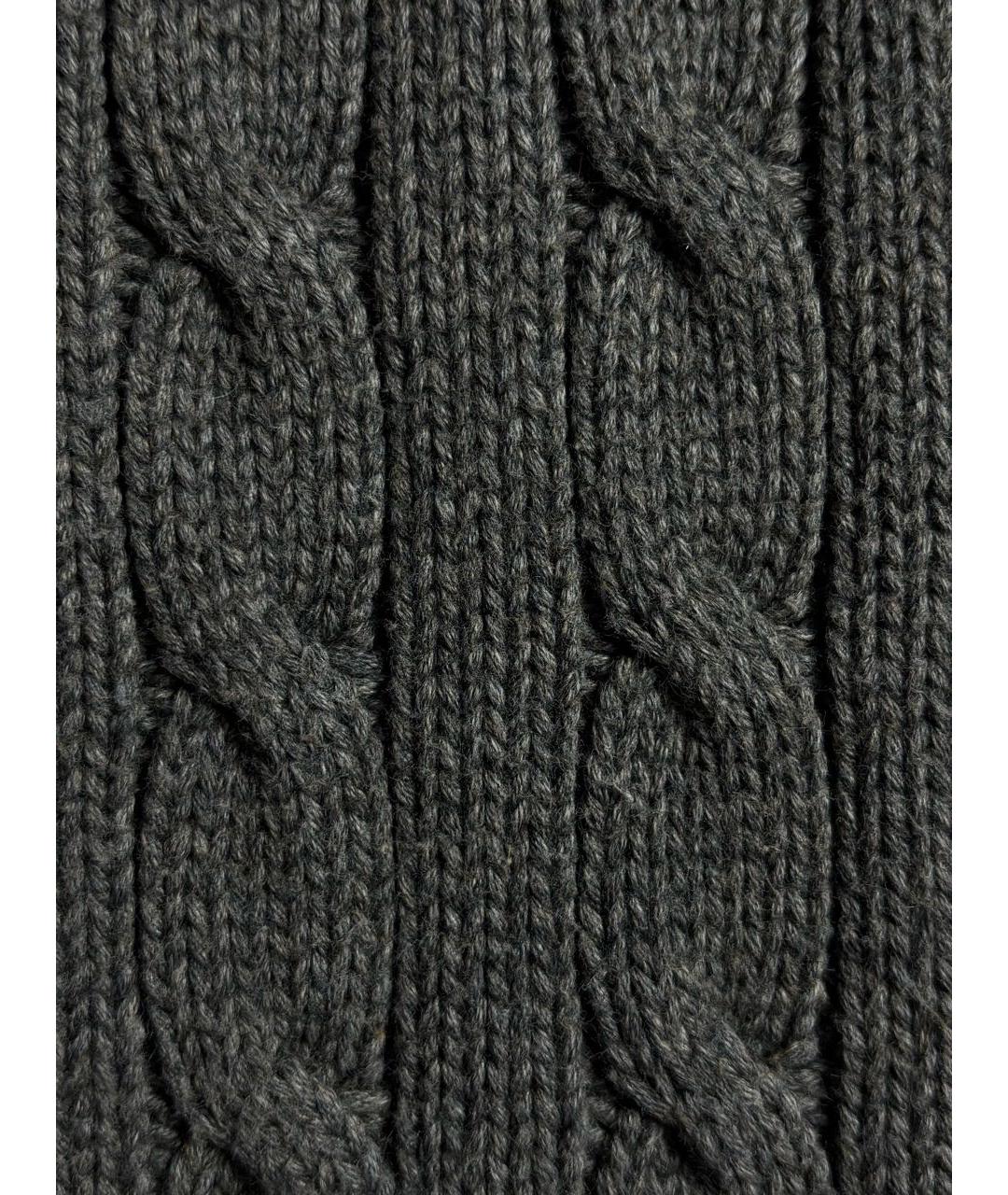 POLO RALPH LAUREN Антрацитовый хлопковый джемпер / свитер, фото 5