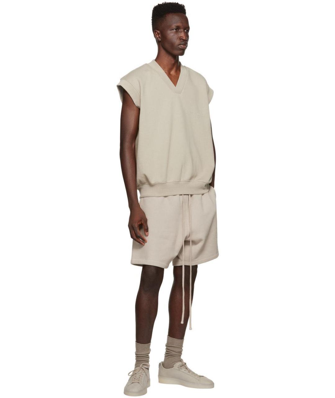 FEAR OF GOD ESSENTIALS Бежевый хлопковый жилет, фото 4