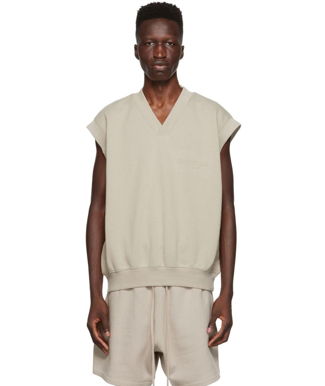 FEAR OF GOD ESSENTIALS Бежевый хлопковый жилет, фото 3