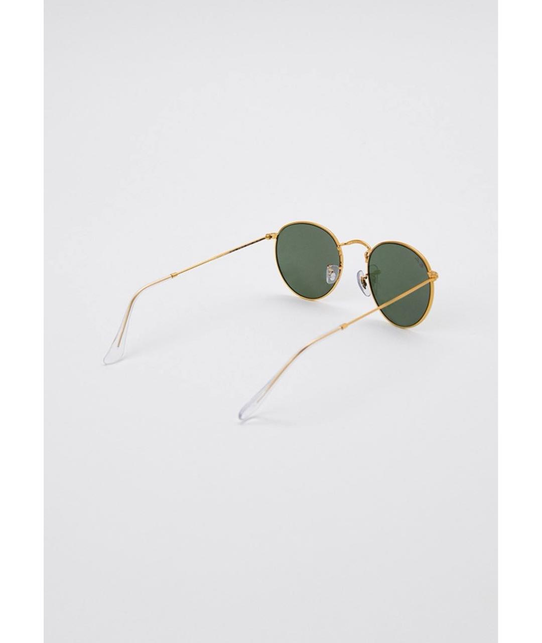 RAY BAN Зеленые металлические солнцезащитные очки, фото 3