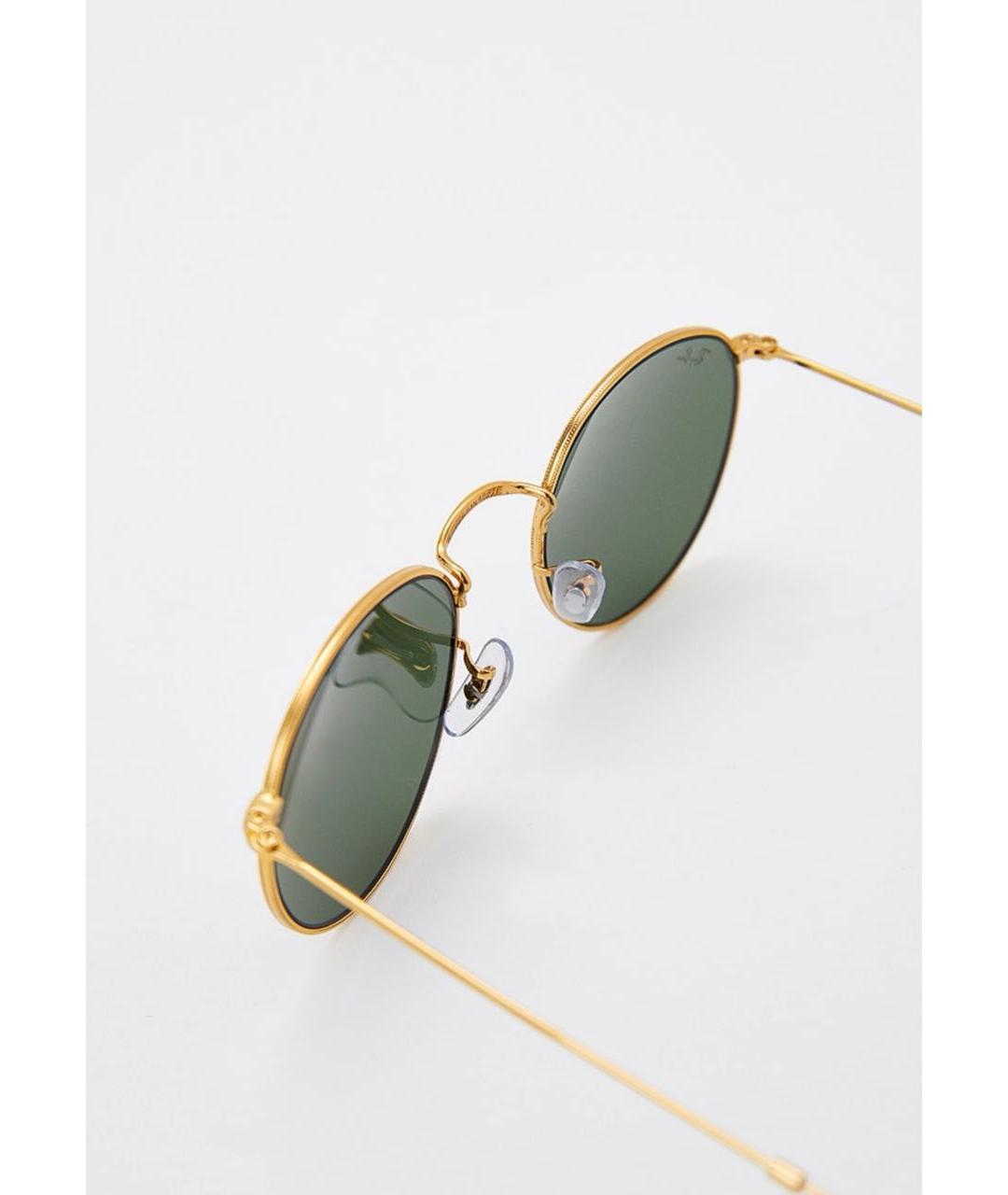 RAY BAN Зеленые металлические солнцезащитные очки, фото 2