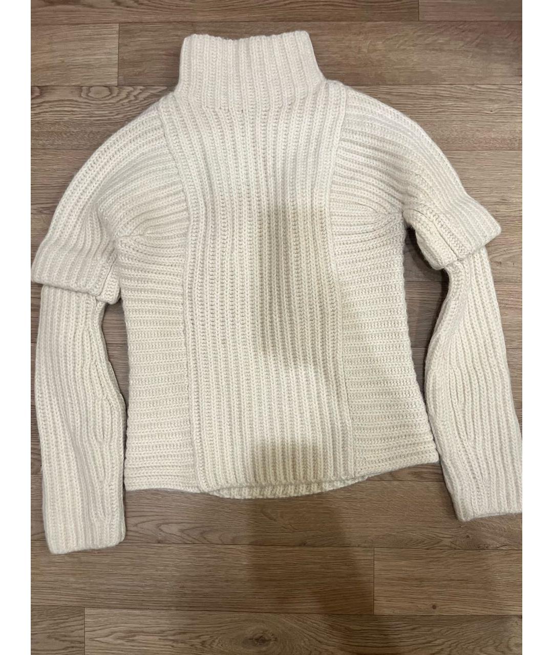 VICTORIA BECKHAM Бежевый шерстяной джемпер / свитер, фото 2