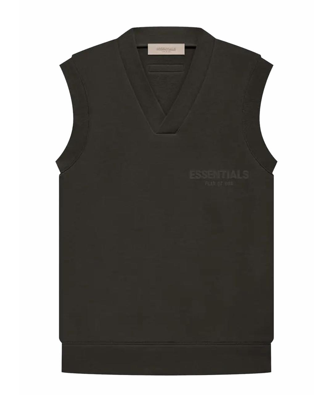 FEAR OF GOD ESSENTIALS Антрацитовый хлопковый жилет, фото 1