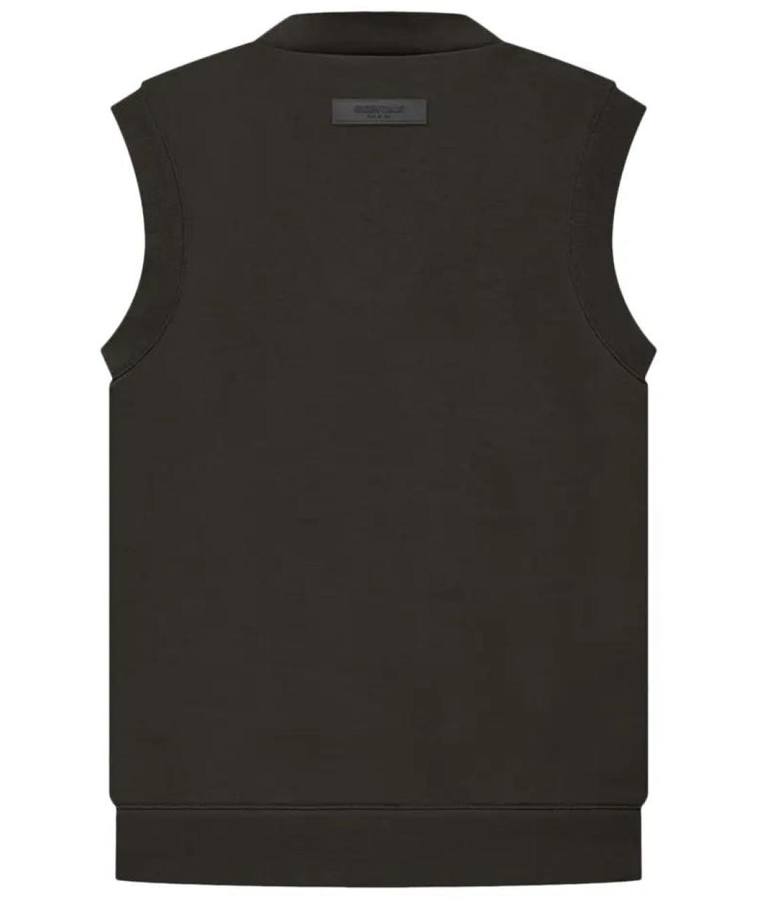 FEAR OF GOD ESSENTIALS Антрацитовый хлопковый жилет, фото 2