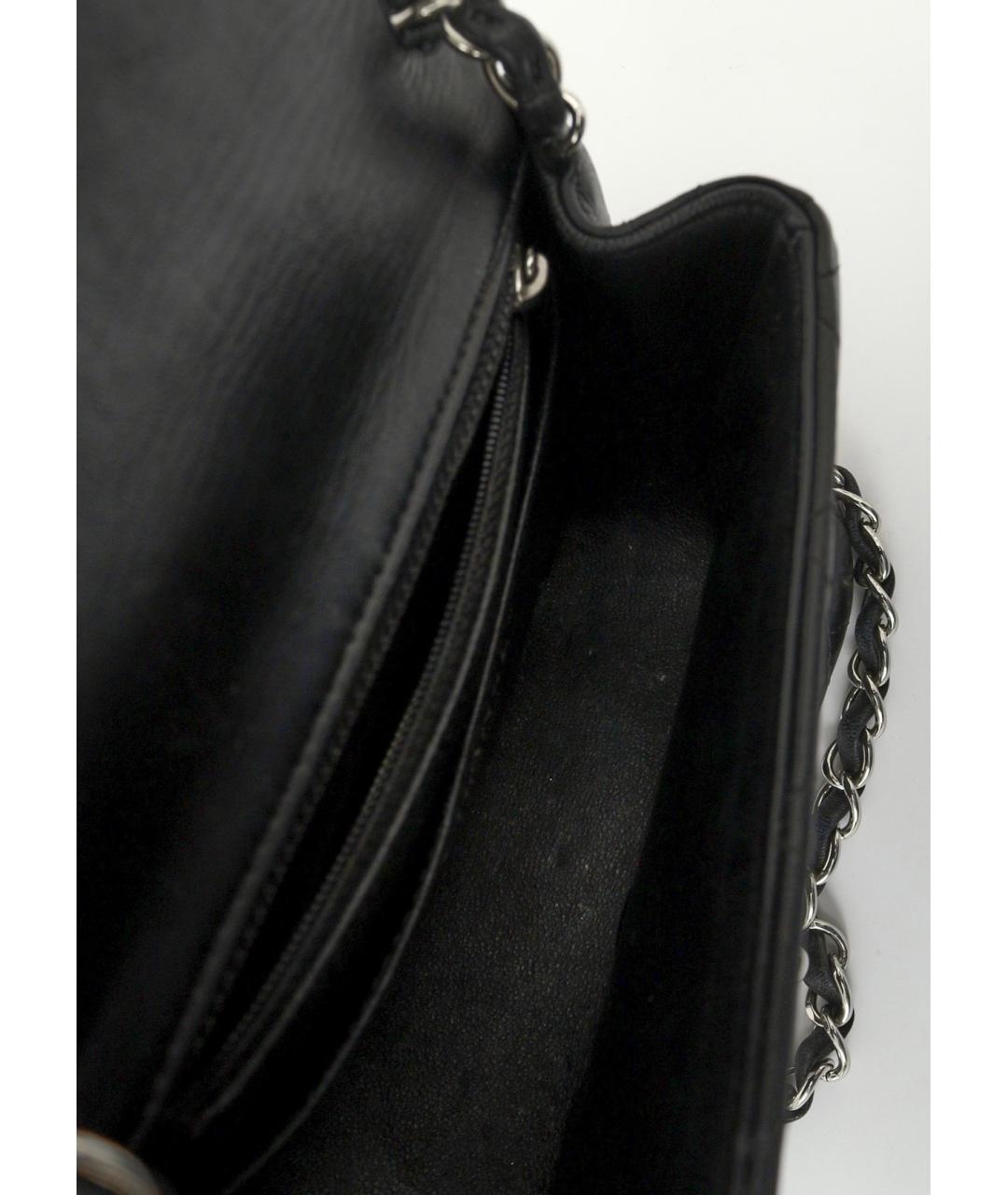 CHANEL Черная кожаная сумка через плечо, фото 5