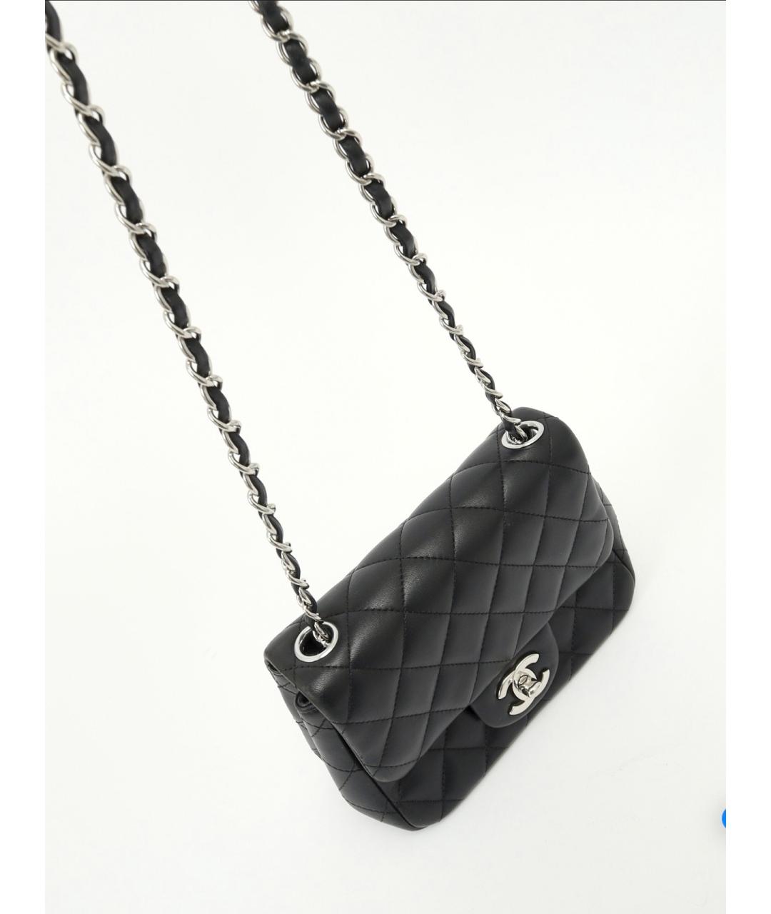 CHANEL Черная кожаная сумка через плечо, фото 4