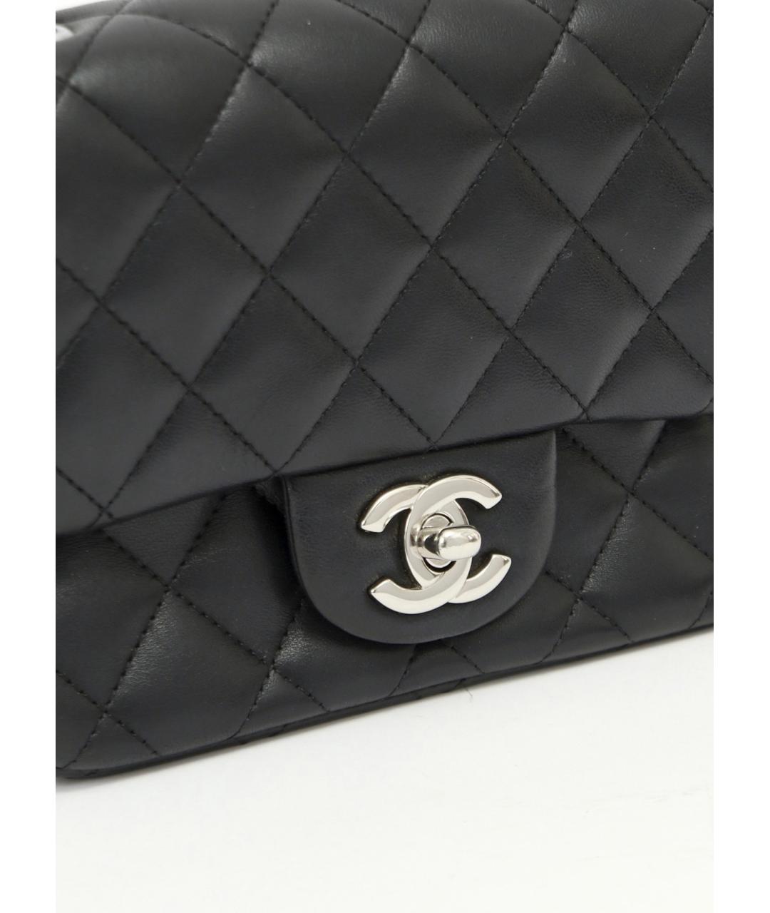 CHANEL Черная кожаная сумка через плечо, фото 6