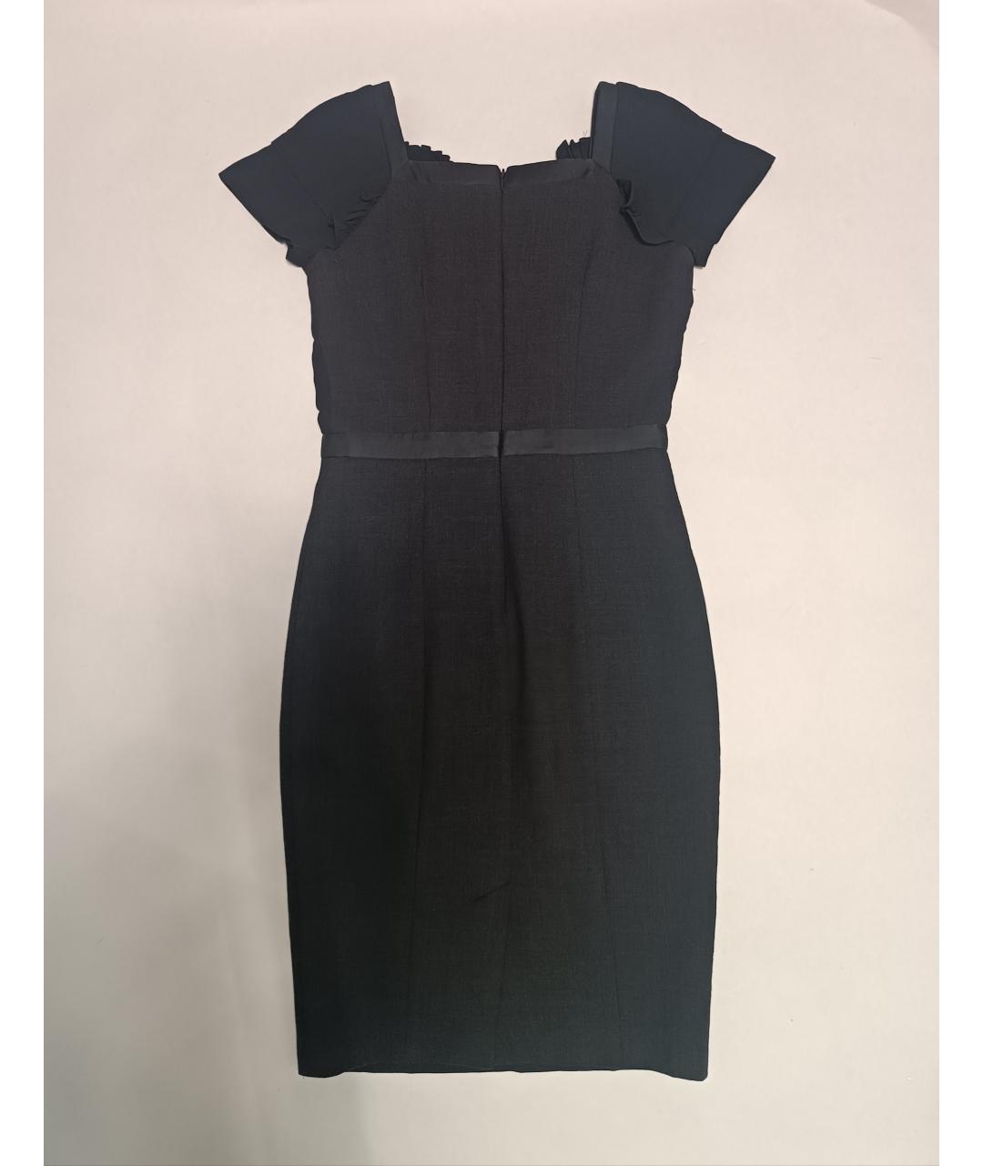 ETRO Черное шерстяное коктейльное платье, фото 2