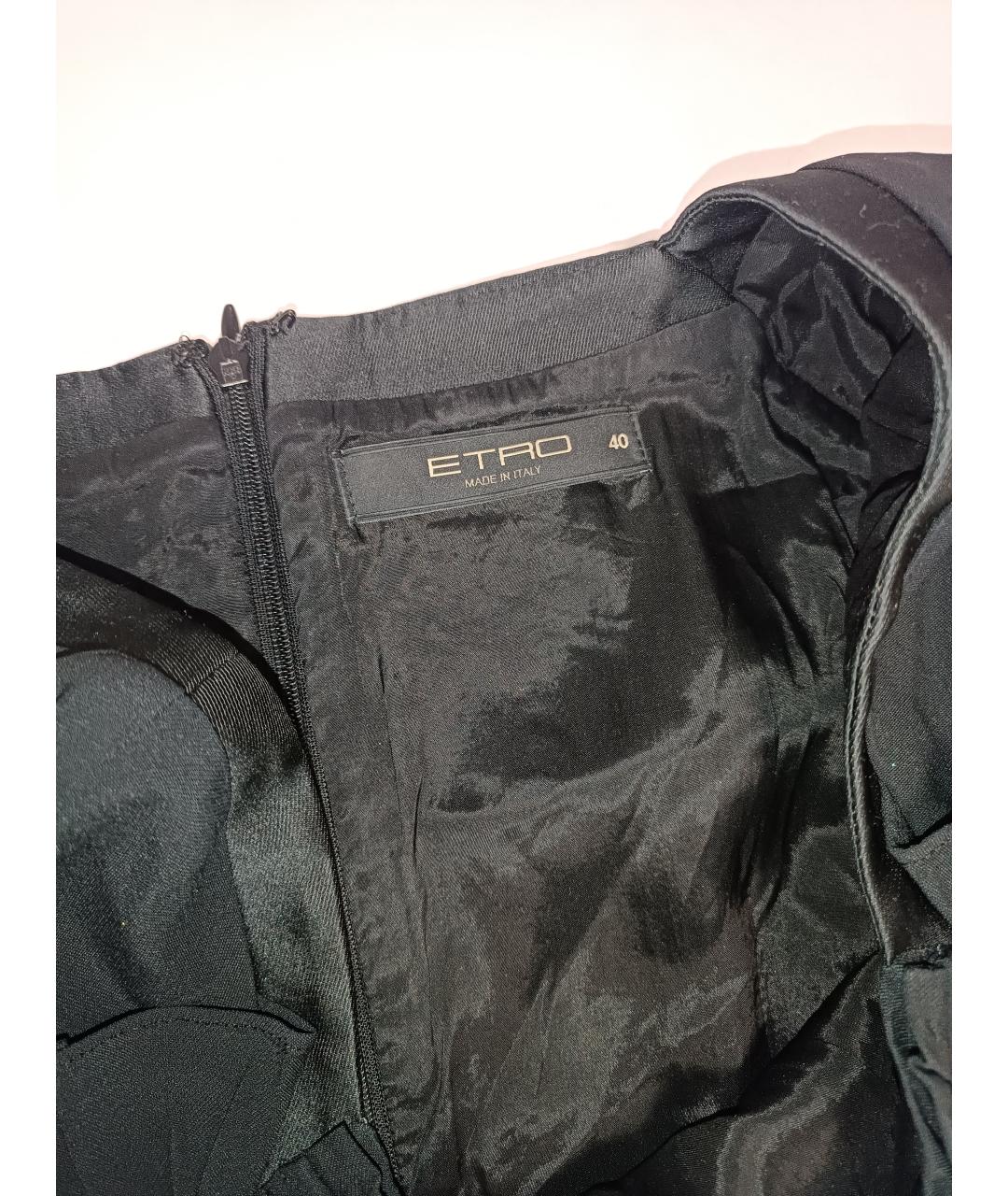 ETRO Черное шерстяное коктейльное платье, фото 3