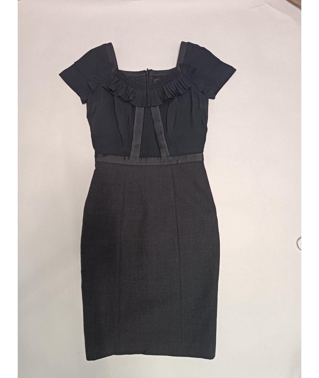 ETRO Черное шерстяное коктейльное платье, фото 8