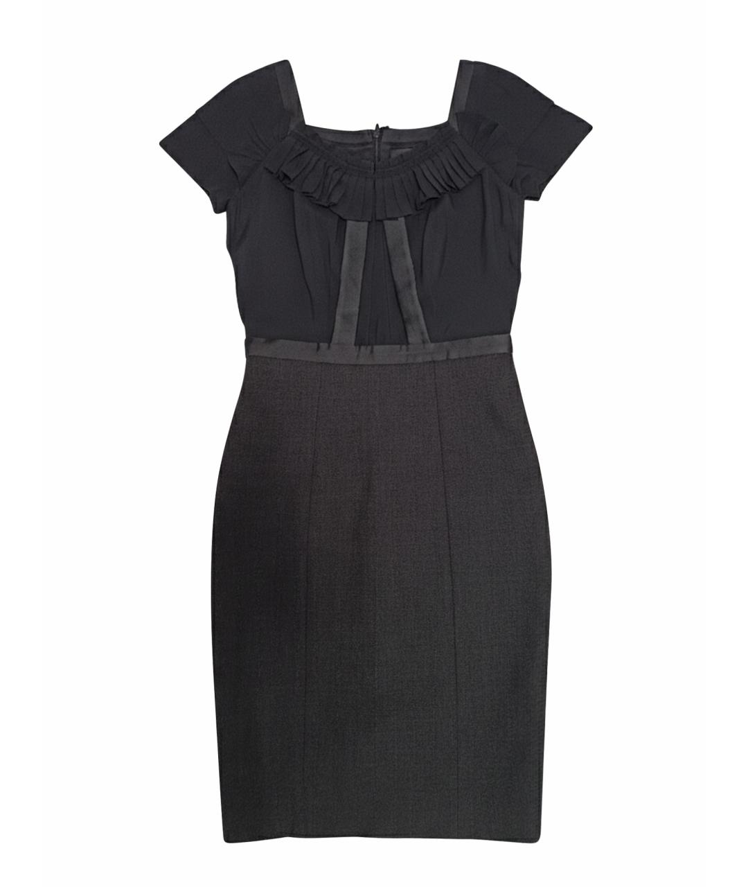 ETRO Черное шерстяное коктейльное платье, фото 1