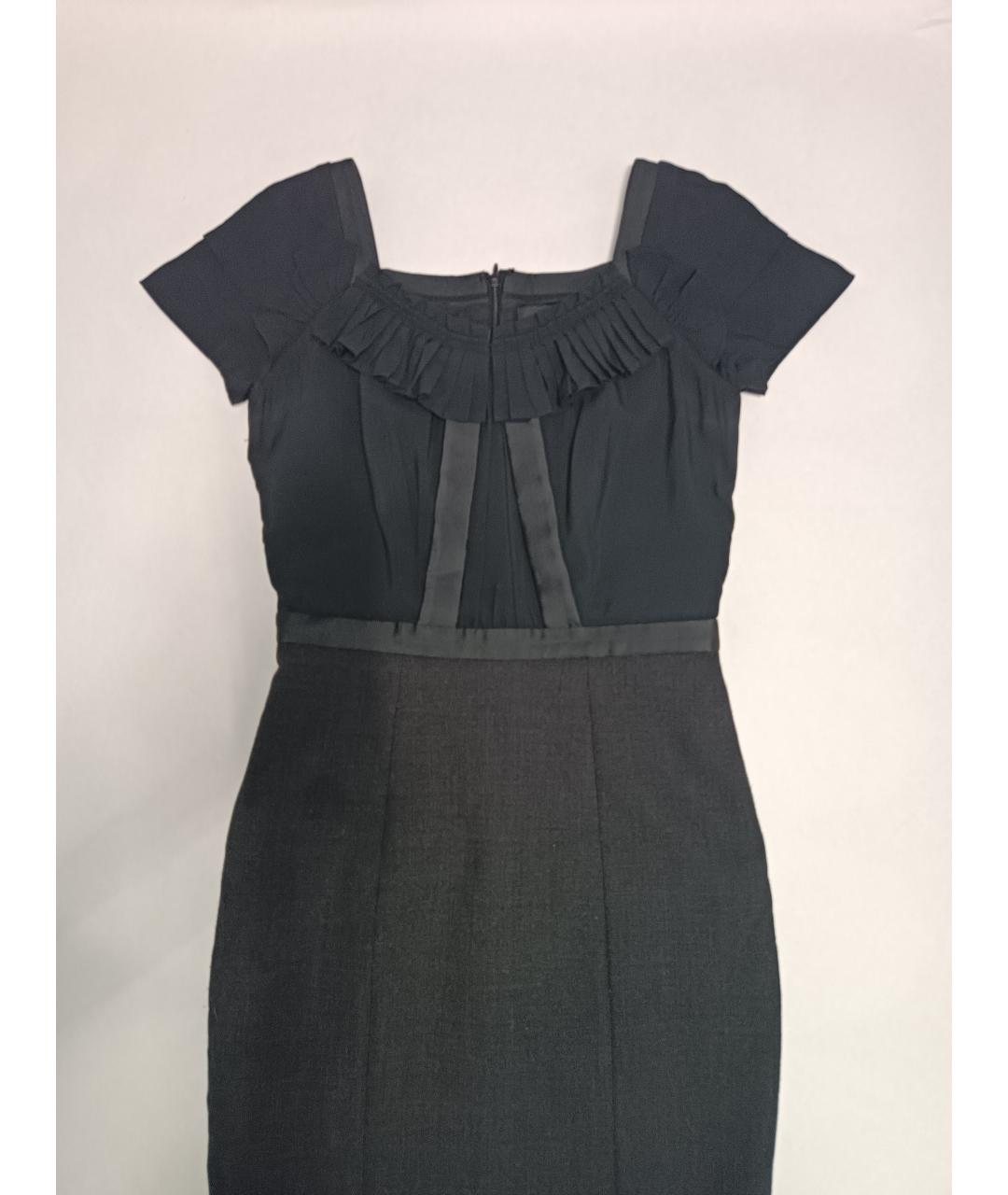 ETRO Черное шерстяное коктейльное платье, фото 4