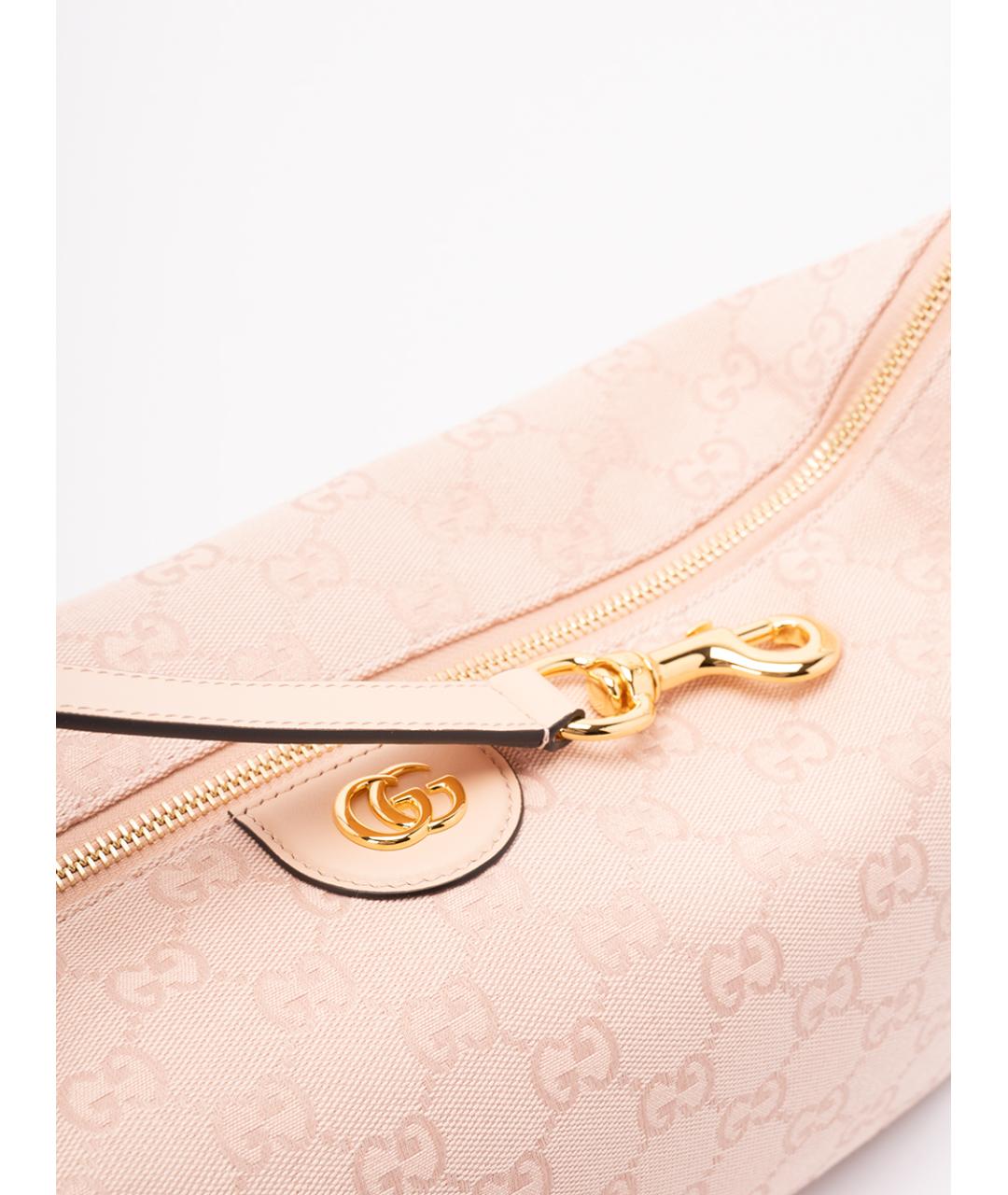 GUCCI Розовая хлопковая сумка с короткими ручками, фото 6