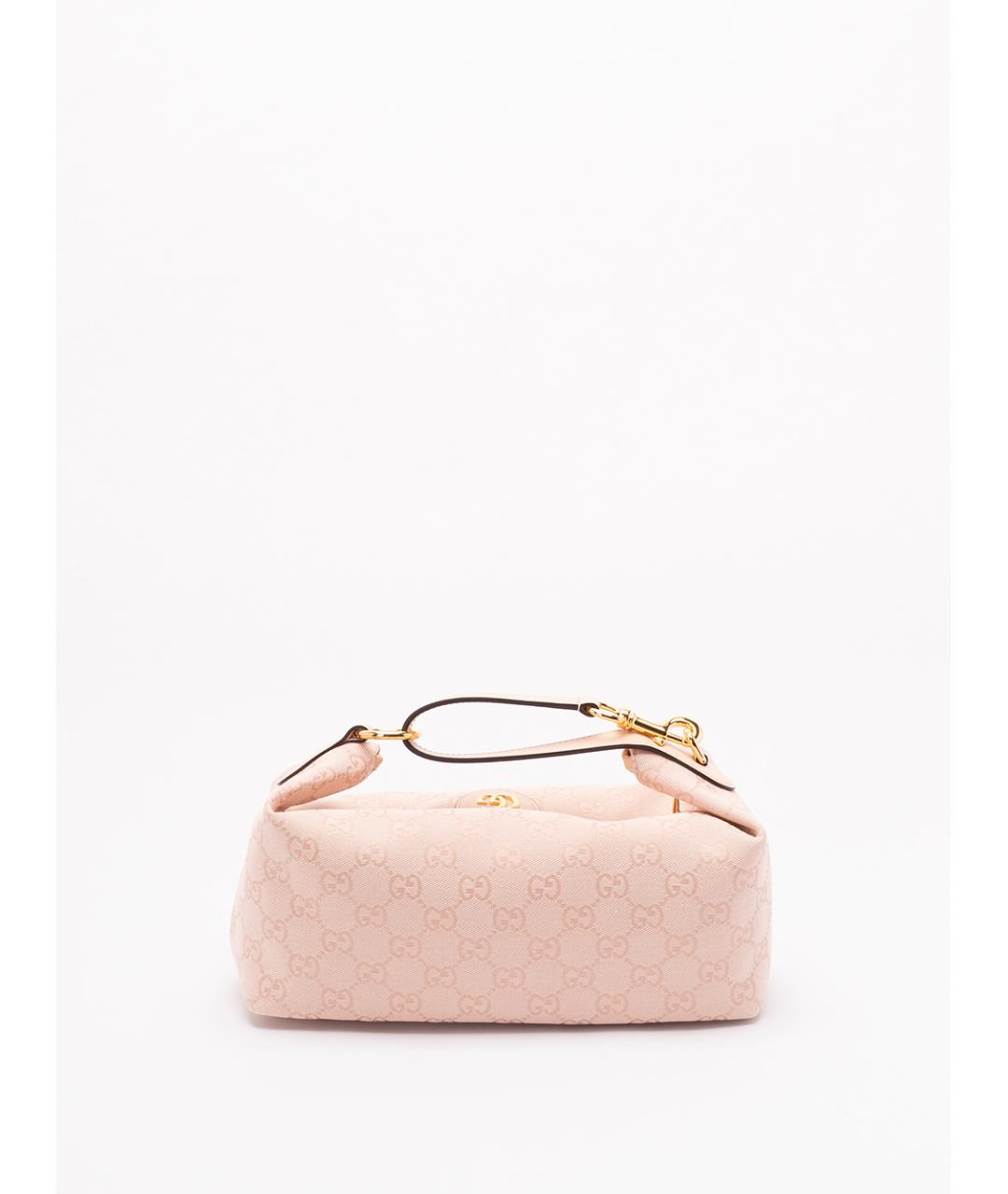 GUCCI Розовая хлопковая сумка с короткими ручками, фото 2