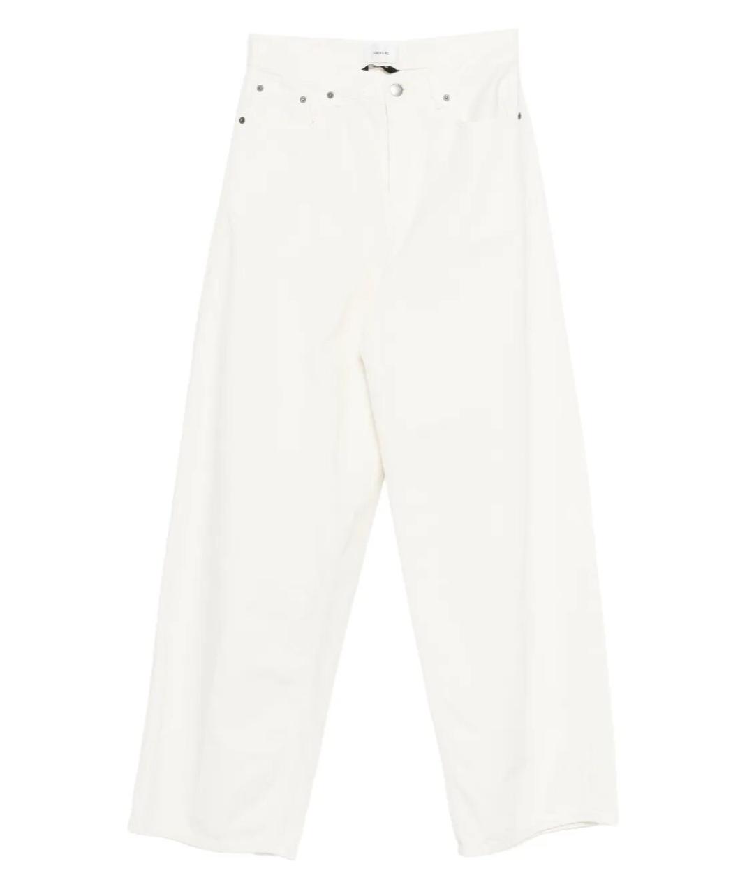 HAIKURE Белые хлопковые прямые джинсы, фото 1