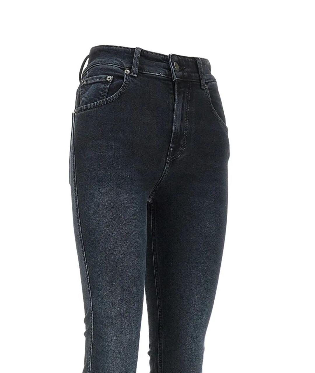 HAIKURE Черные хлопковые джинсы клеш, фото 2