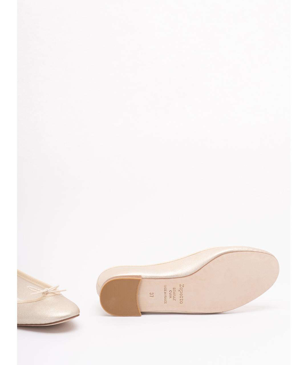 REPETTO Бежевые кожаные балетки, фото 4